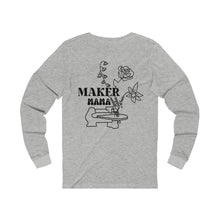 Load image into Gallery viewer, Custom Birth Month Floral Maker Mama Long Sleeve Tee
