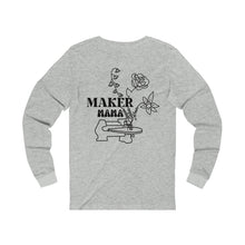 Load image into Gallery viewer, Custom Birth Month Floral Maker Mama Long Sleeve Tee
