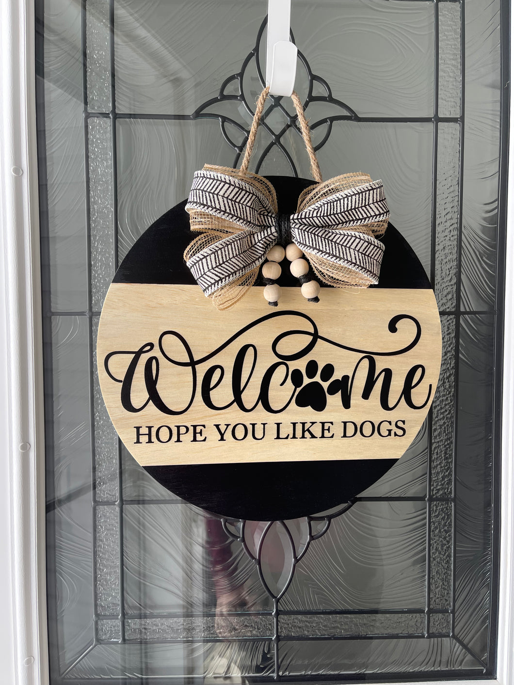 Dog Front Door Sign